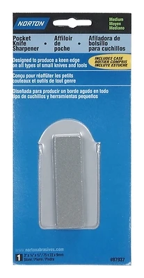 Norton 87937-0 Pocket Sharpening Stone, Extra Fine/Medium, 220-Grit, 3 x 7/8 x 3/8 In.