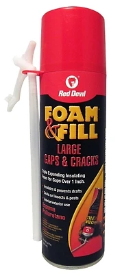 0908 Foam & Fill Expanding Polyurethane Sealant, 8 Ounce For Large Gaps