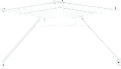 Ventilated Wire Corner Shelf For 12 Inch Shelf And Rod Shelving - Model 21066