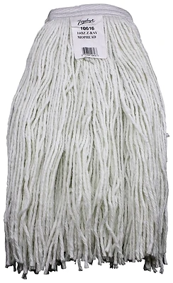 Z-ray 10616l Synthetic Yarn Wet Mop Head, 16 Oz Capacity, White