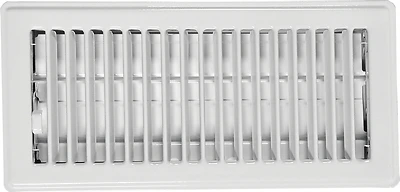 Imperial RG0247 Steel Floor Register, 9-3/4 In W x 3-3/4 In H, White