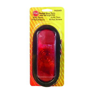 Peterson V421KR Red Oval Stop/Tail/Turn Light Kit, 12V