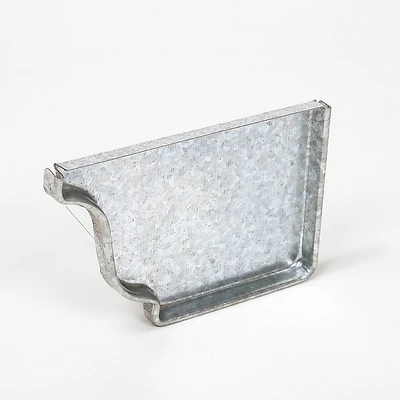 5 Inch Galvanized Right Gutter End Cap For K-style Gutters