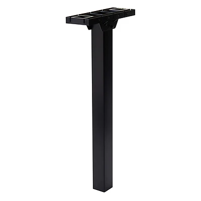 Patriot Mailbox Post 46.9 In. Black Polymer With Ground Mount And Bracket