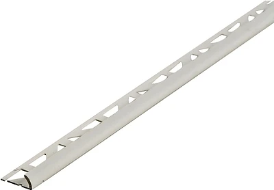 Building Products 3/8 In. X 8 Ft. White Heavy-duty Vinyl Tile Edging