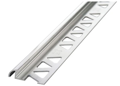 Building Products 3/8 In. X 8 Ft. Bright Clear Aluminum Bullnose Tile Edging