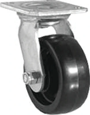 5 In. Medium-heavy-duty Polypropylene Swivel Plate Caster With 300 Lb Load Capacity