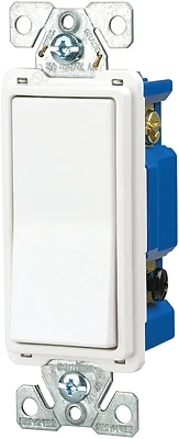 Eaton Cooper 7504W-BOX 4-Way Rocker Switch, 15A, 120/277V, White