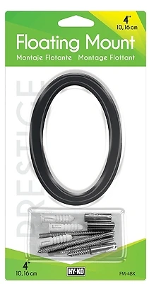 Hy-Ko FM-4BK/0 House Number 0, 4 In. Black Floating Mount Zinc