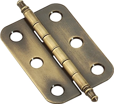 Amerock BPR2355AE Antique Brass Flush Cabinet Hinge, 1-3/8 In. x 2 In., 2-Pack