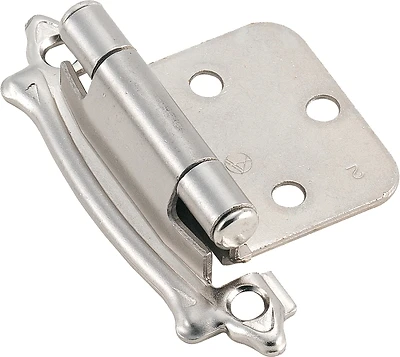 Amerock BPR7329G9 Sterling Nickel Self-Closing Cabinet Hinge, 2-Pack