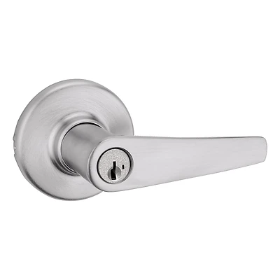 Kwikset Delta Entry Lever Lockset, SmartKey, Satin Chrome