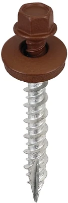 #9 X 1-1/2 In. Washered Brown Metal To Wood Screws (250 Ct.)