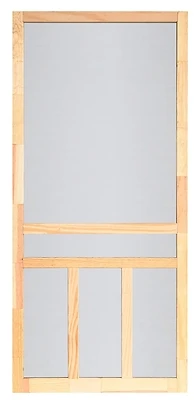 Creekside 36 In. W X 80 In. H Natural Fingerjoint Wood T-bar Screen Door