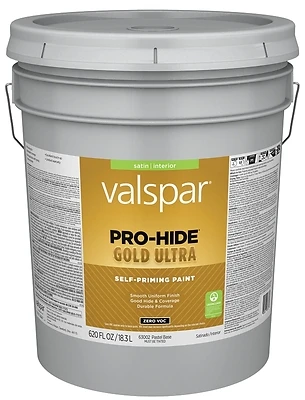 Zero Voc Latex Satin Interior Wall Paint, Pastel Base, 5 Gallon