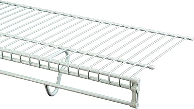 Totalslide 12 Ft. W. X 16 In. D. Ventilated Wire Shelf & Rod, White