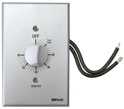 125v 20-amp 60-minute In-wall Spring Wound Countdown Timer Switch, Gray