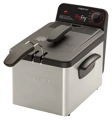 Presto ProFry 05461 Electric Deep Fryer, 8 Cup, 2.8L Oil Capacity, 1800W