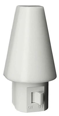Nl-tipi-f White Plug-in Led Night Light With Manual Switch And Frosted Lens