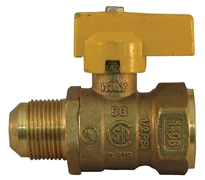 3/4 In. Fip X 5/8 In. Flare Brass Gas Valve - Durable And Reliable