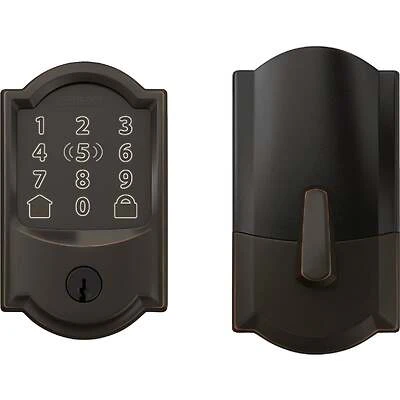 Schlage BE499WBVCAM716 Encode Plus Smart WiFi Deadbolt, Camelot Trim, Aged Bronze