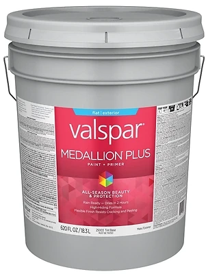 Premium Flat Exterior Paint & Primer, Tint Base, 5 Gallon