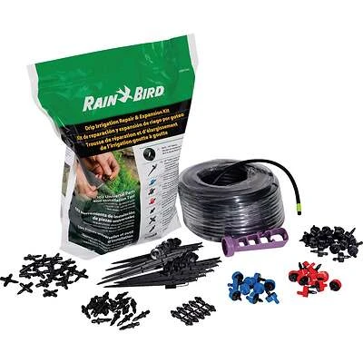 Rain Bird DRIPKITBAG Drip Irrigation Repair & Expansion Kit, 102 Pieces