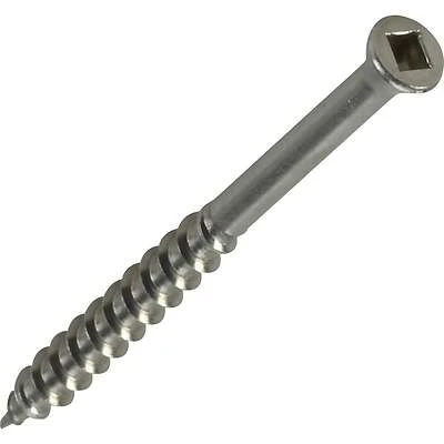 #7 X 2-1/4 In. Square Drive Trim Head Stainless Steel Screw (690 Pk)