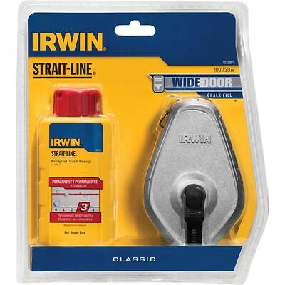 100 Ft. Classic Chalk Line Reel With 4 Oz. Red Chalk Refill
