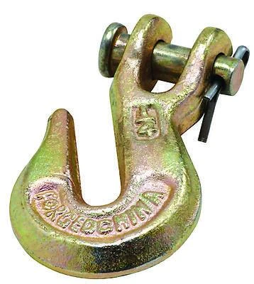 National Hardware N830-316 Clevis Grab Hook, Yellow Forged Steel, 1/4 In.