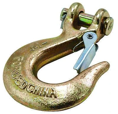 National Hardware N830-315 Clevis Slip Hook With Latch, Forged Steel, 1/4 In.
