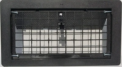 Witten 500BL Foundation Vent with Damper, 8 In L x 16 In W, Black Oxide