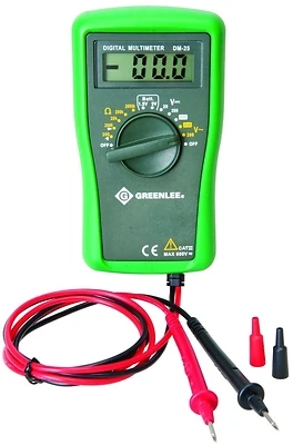 Dm-25 6-function Manual Ranging Digital Multimeter With 600v Voltage Rating