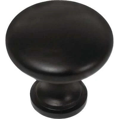 Ultima Round 1-3/8 In. Matte Black Hollow Steel Cabinet Knob - Model 54620