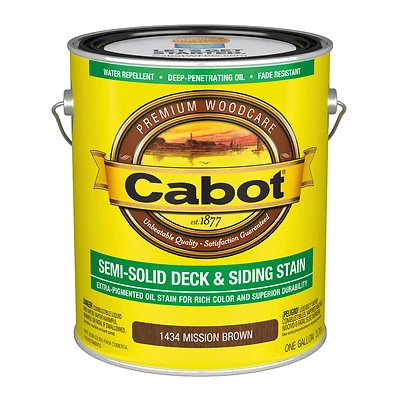 Semi-solid Oil-based Deck And Siding Stain 1 Gallon Mission Brown 1434