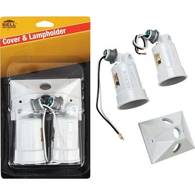 Hubbell 5621-6 Lamp Holder, 120V, 75-150W, White