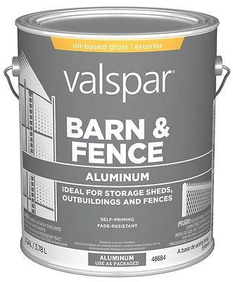 Valspar 5031-90 Aluminum HD Resin Metallic Paint, 1 Gallon