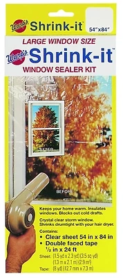 54 In. X 84 In. Indoor Shrink Film Window Kit With Double-faced Tape