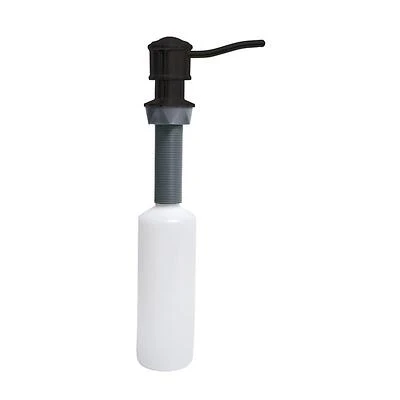 Universal Matte Black Soap Dispenser With Curved Nozzle And 48 In. Hose