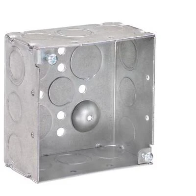 Southwire 4 In. X 4 In. Welded Steel Square Electrical Box With Knockouts