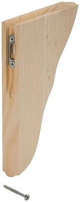 7 In. X 11 In. Keyhole Corbel - Unfinished Pine With Hardware Included