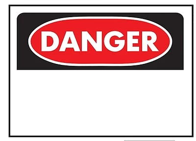 Hy-Ko 5230 Danger Sign, Plastic, 10 x 14 In.