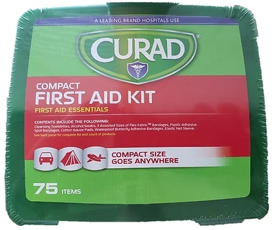 Curad CURFAK200RB Compact First Aid Kit, 75 Piece, Soft Case