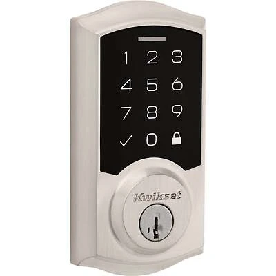 Smartcode 270 Traditional Touchpad Electronic Deadbolt With Smartkey, Satin Nickel
