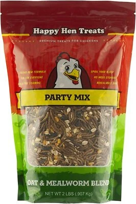 Poultry Mix, Mealworm & Oats, 2-Lbs.
