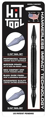 2/32 In. & 3/32 In. X 7 In. Hammerless Spring Loaded Nail Set