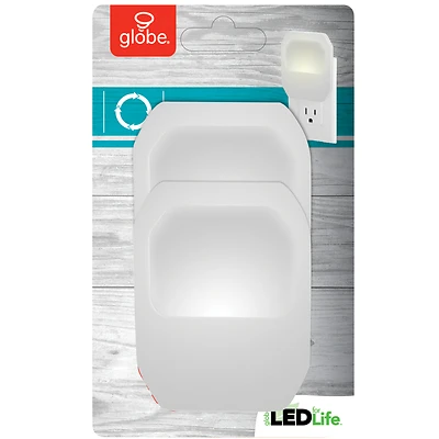 LED Panel Night Light, Matte White, 2-Pack