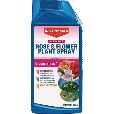 BioAdvanced 820061B Rose & Flower Insect & Disease Control Spray, 32 oz