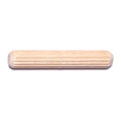 1/4 X 1-1/2 Birch Wood Fluted Dowel Pins - Model Dpbw-056