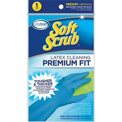 Latex Gloves, Embossed Grip, Medium, Pr.